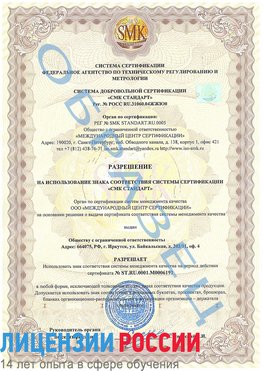 Образец разрешение Пущино Сертификат ISO 50001